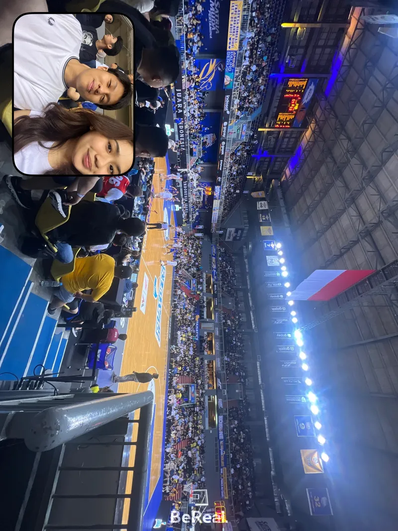 akhirnya bisa nonton basket with gf😋